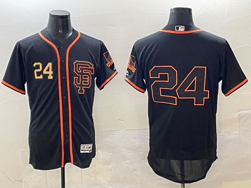 Men San Francisco Giants #24 No Name Black Elite 2025 Nike MLB Jersey style 3
